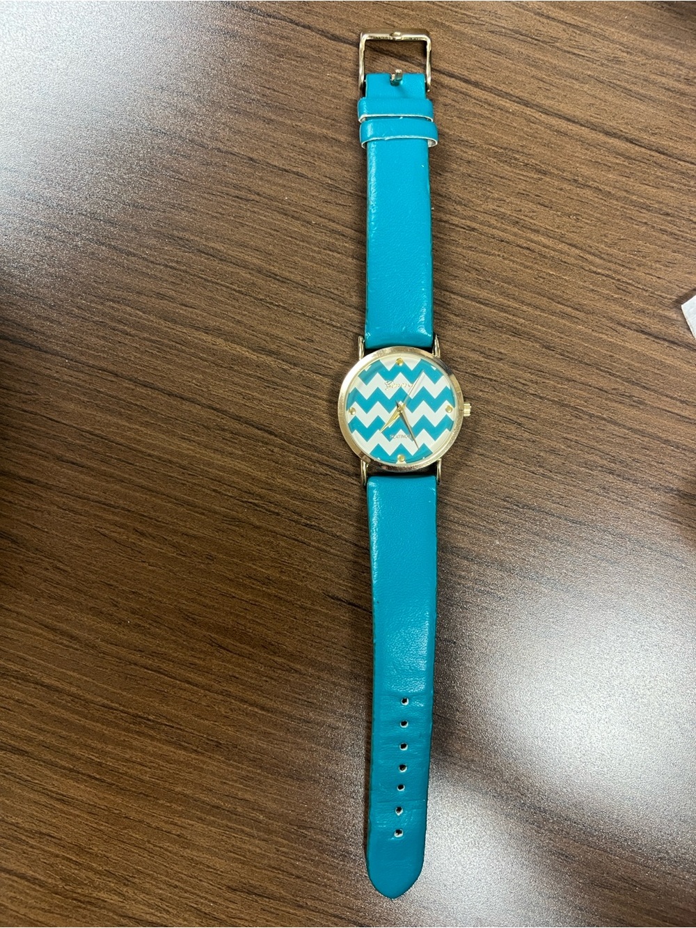 Turquoise Chevron Strap Watch - Unbranded